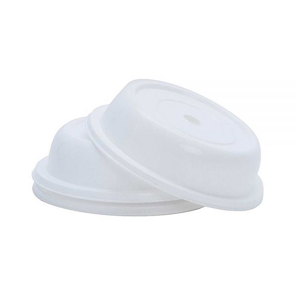 Tellerhaube - PP weiß mit Griffloch - Ø 25,7 x 6 cm