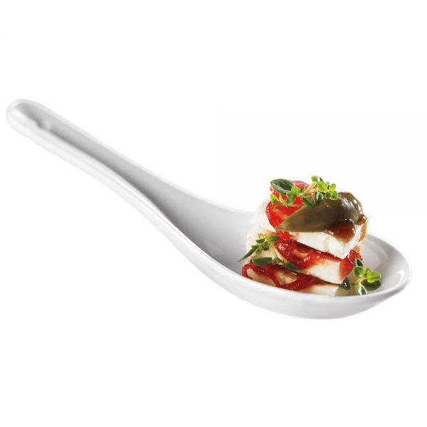 PAGOD Porzellanlöffel 14 x 4,5 cm - Weiß