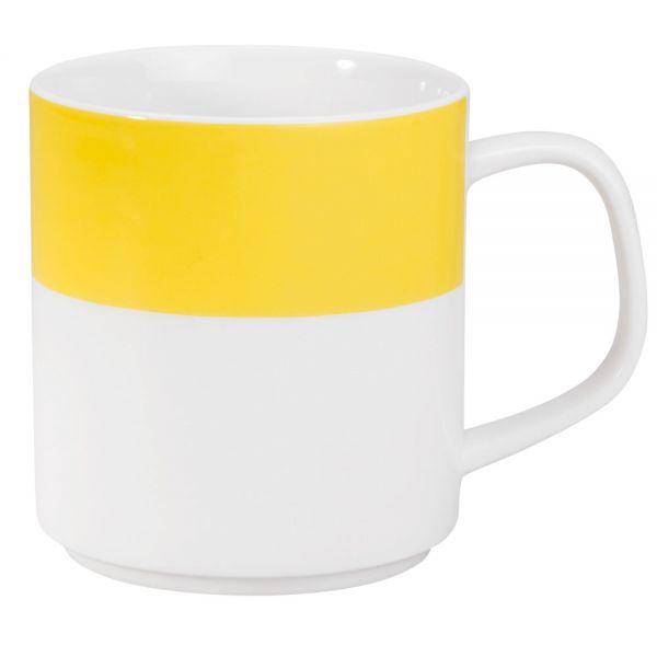 COLOURS Henkelbecher - 25 cl - (Ø 7,6 x 7,8 cm) - (stapelbar) - Gelb