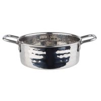 INOX Mini-Topf - Edelstahl gehämmert - Ø 13,5 x 5 cm (Inhalt 0,55 l) href=