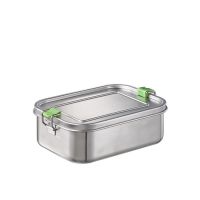 Lunchbox  L - 20,5 x 14,5  x 6,5 cm - Edelstahl href=