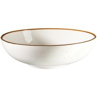 PINTAR Schüssel - 125 cl - (Ø 22 x 6,65 cm) - Weiß mit braunen Punkten href=