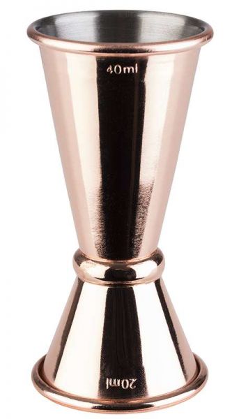 Barmaß Jigger - Ø 4,5 x 9 cm (2/4 cl mit Füllstrich) - Edelstahl Kupfer-Look