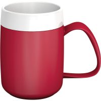 MODELL 206 - THERMO Henkelbecher 32 cl - Ø 8,1 x 10,9 cm - Rot-Weiß href=