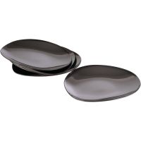 PEBBLES Teller (4-teilig) - 9 x 9 cm - Schwarz href=