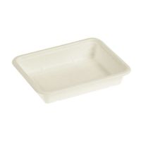 Zuckerrohr-Menüschalen (siegelfähig) - 1-teilig - 22,7 x 17,8 x 4,5 cm - Inhalt 1050 ml - 250 Stück href=
