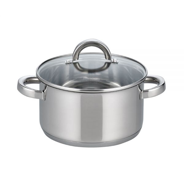 Fleischtopf mit Glasdeckel - Ø 16 x 9,5 cm (Inhalt 1,7 l)