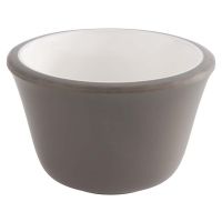 Dipschälchen  - (Ø 6 x 4 cm - 0,04l) - Melamin - Weiß/Grau (6 Stück) href=