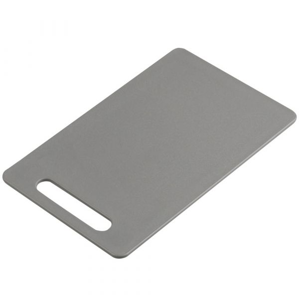 Schneidbrett mit Griffloch - 23,5 x 14,5 x 0,5 cm - Grau - PP