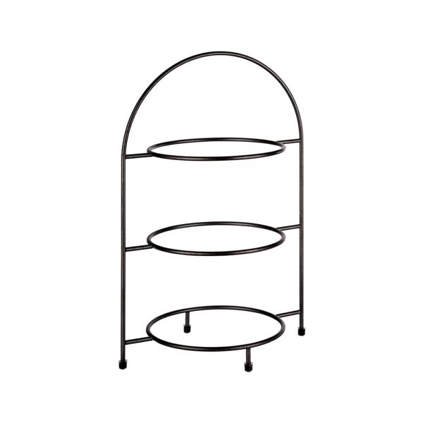 Teller-Etagère 3-stufig - bis Teller-Ø 27 cm - schwarz