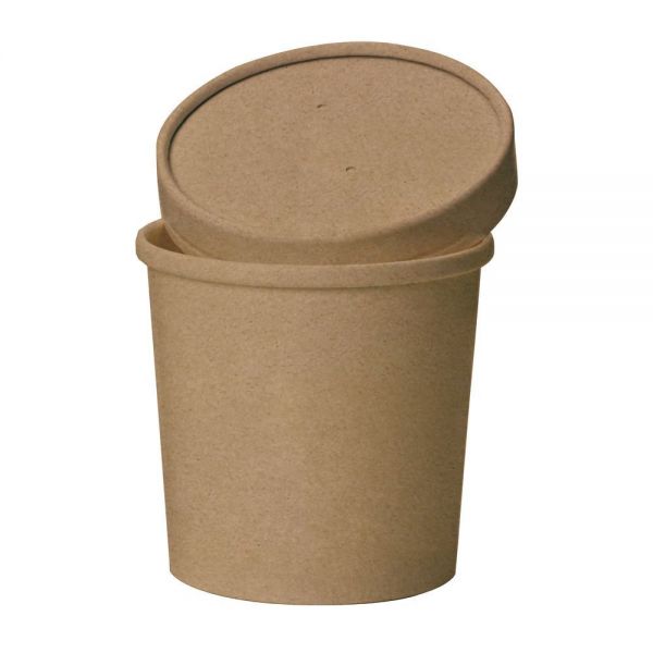 SOUP TO GO Deckel Pappe/PLA f. Becher 350 ml (25 Stück)