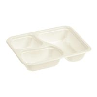Zuckerrohr-Menüschalen (siegelfähig) - 3-teilig - 22,7 x 17,8 x 4,5 cm - Inhalt 510/225/180 ml - 250 href=
