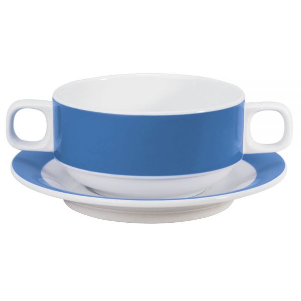 COLOURS Suppentasse - 28 cl (stapelbar) - Blau