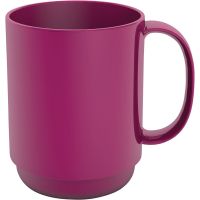 MODELL 510 Henkelbecher 38 cl (Nutzinhalt 30 cl) - Ø 7,9 x 10 cm - Brombeer (PP) href=