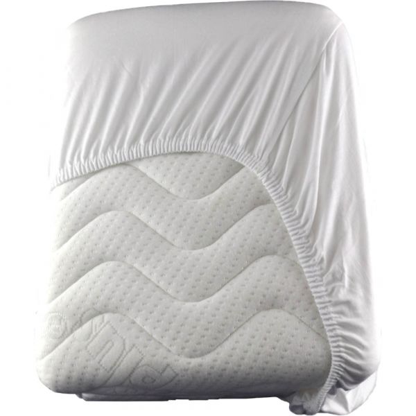COMO Elastik Jersey Spannbettlaken - 160 x 200 x 28 cm - Weiß