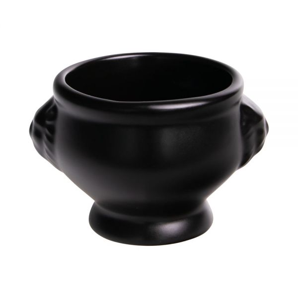 LÖWENKOPF Schmalztöpfchen - Inhalt 50 ml (Größe 6 x 7 x 4,5 cm) - matt schwarz