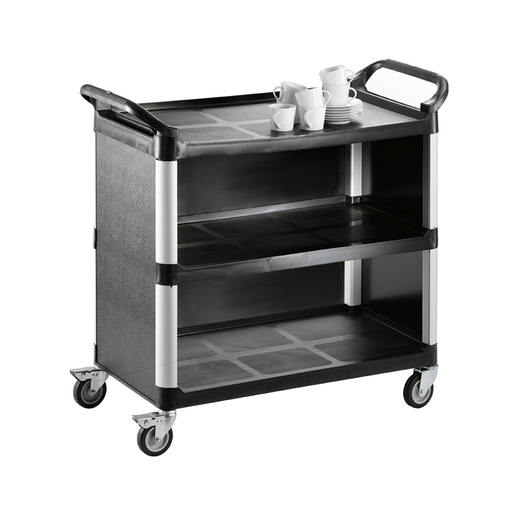 Kunststoff-Servierwagen geschlossen - 102 x 50 x 96 cm | Servier- & Regalwagen | Mensa | Schule