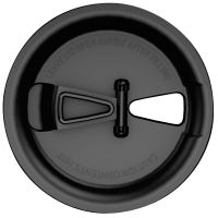 MODELL 1214 Coffee-to-go Mehrweg-Universaldeckel Ø 95 mm - Schwarz (TPE) Verschluß (PP) href=
