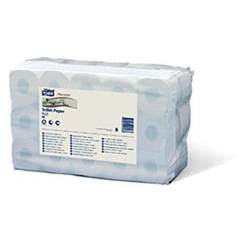 TORK PREMIUM Toilettenpapier Kleinrolle - 3-lagig - Hochweiß - 250 Blatt à 10 x 13 cm - 9 x 8 8 Roll