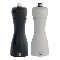 TAHITI Salz- & Pfeffermühlen-Set weiß/schwarz - Ø 6 x 15 cm href=