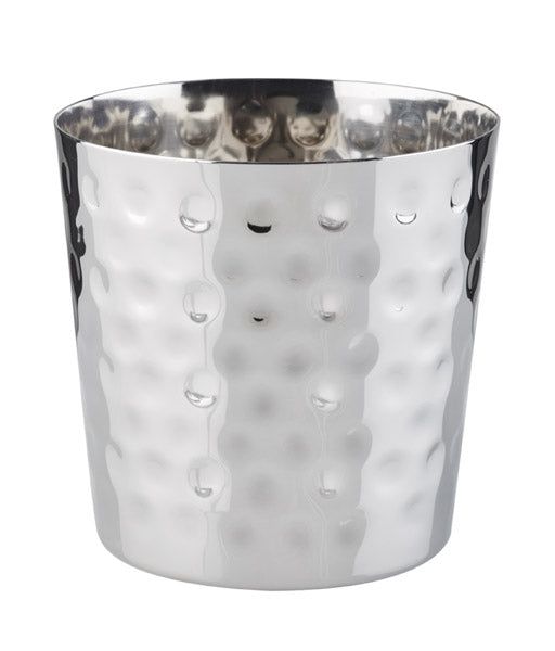 SNACK-HOLDER - Servier-Behälter Ø 8,5 x 8,5 cm - Inhalt 350 ml - gehämmert