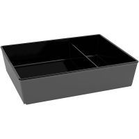 Modell 1263 Schale viereckig mit Steg 22 x 18 x 5 cm - Inhalt 90 cl - Schwarz  (SAN) href=