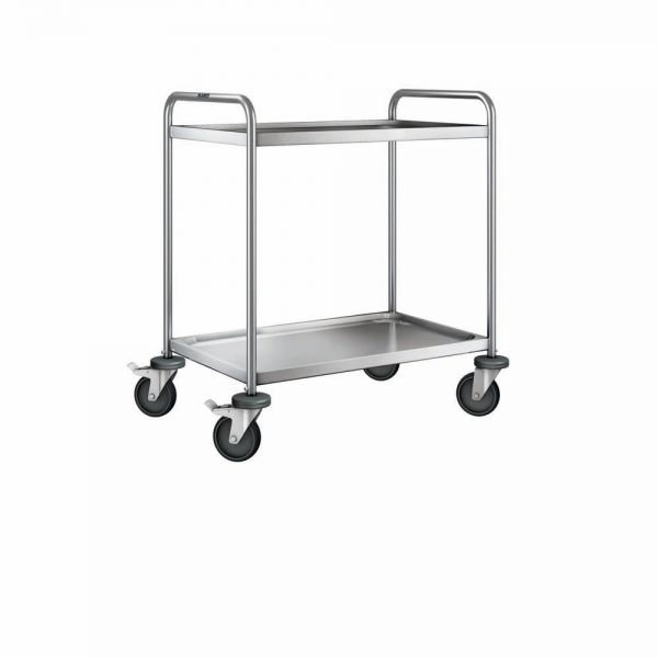 SW 8x5-2 Servierwagen 2-bordig (80 x 50 cm) - stahlverzinkte Rollen