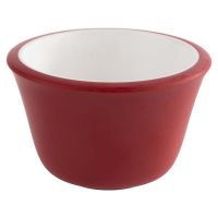 Dipschälchen - (Ø 6 x 4 cm - 0,04l) - Melamin - Weiß/Rot (6 Stück) href=
