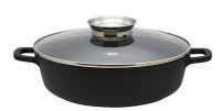 ALUCAST Servierpfanne - 28 x 28 x 7,5 cm - mit Deckel href=