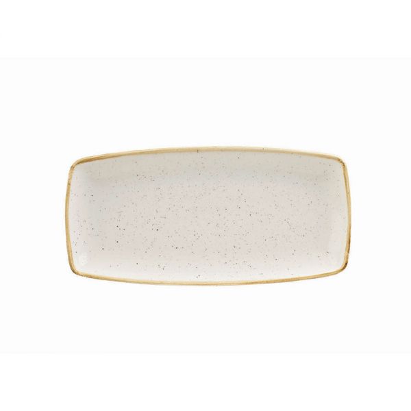 STONECAST Platte, länglich - 29,5 x 15 cm - Barley White
