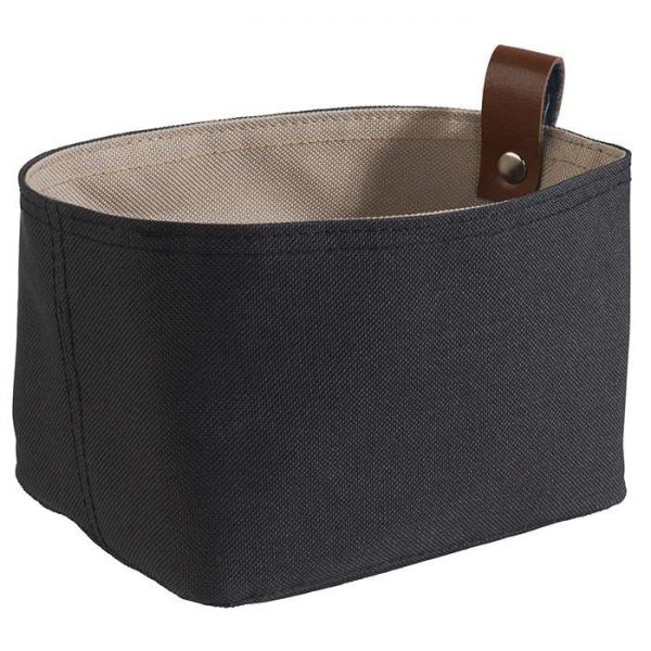 Brottasche beige/schwarz - Kunstfaser - 19 x 11 x 10,5 cm