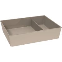 Modell 1263 Schale viereckig mit Steg 22 x 18 x 5 cm - Inhalt 90 cl -  Leinen (SAN) href=
