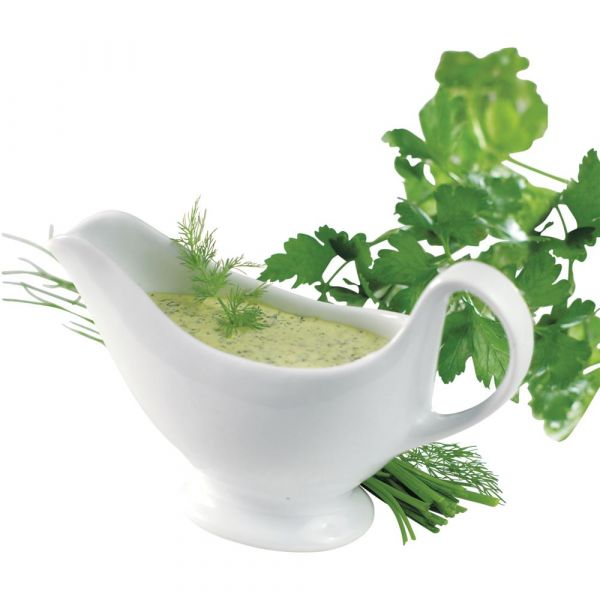 Sauciere auf Fuß - Inhalt 350 ml (20,5 x 7,7 x 12,8 cm)