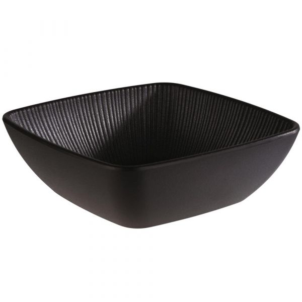 NERO Schale - 0,6 l - (16,5 x 16,5 x 5,5 cm) - Melamin - Schwarz