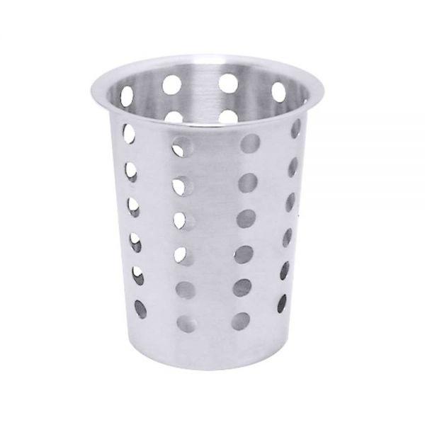 Besteckköcher (gelocht) - (Ø 10 x 13,5 cm) - CNS 18/10