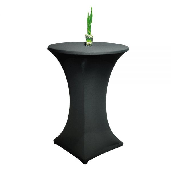 STRETCH Stehtisch-Überzug Ø 70 - 85 cm (1 - teilig) - Schwarz