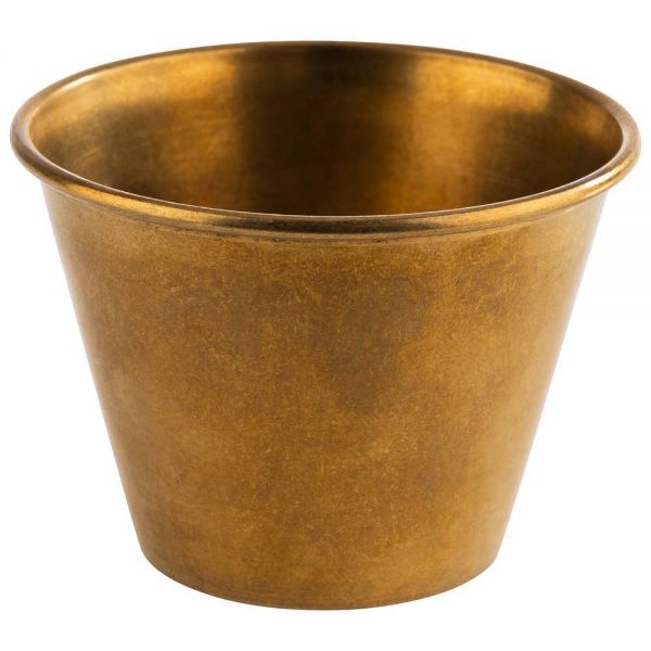 Dipschälchen - (Ø 6 x 4,5 cm - 0,06l) - Edelstahl - Gold (6 Stück)