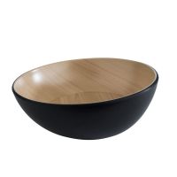FRIDA LOCK Schrägschüssel Ø 21,5 x 7/8,5 cm - Melamin - (1 l) - Holz/Schwarz href=