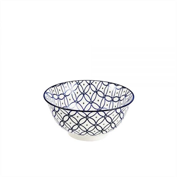 TONKA Schüssel Ø 17,5 x 8 cm (Inhalt 1 l) - Dekor blau