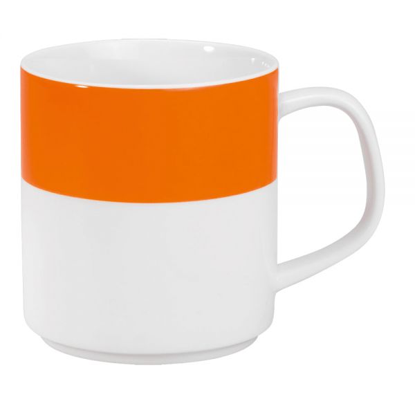 COLOURS Henkelbecher - 32 cl (stapelbar) - (Ø 8 x 8,7 cm) - Orange