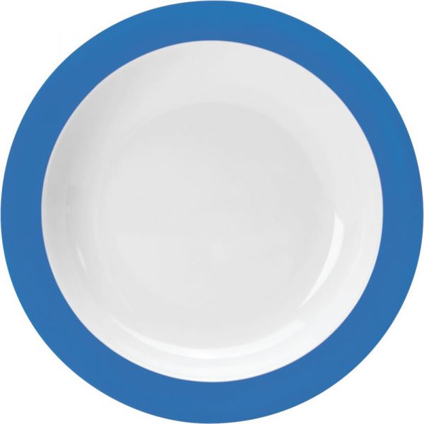 COLOURS Teller tief (mit Fahne) - 42 cl - (Ø 23 cm) - Blau