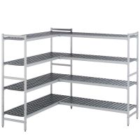 Anbauregal Aluminium-Kunststoff - 150 x 46 x 180 cm href=