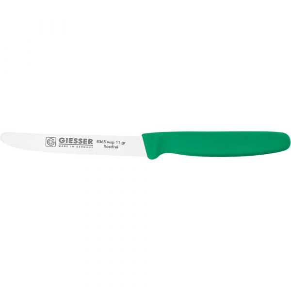 COLORATO Allzweckmesser - Klinge 11 cm (Wellenschliff) - Grün