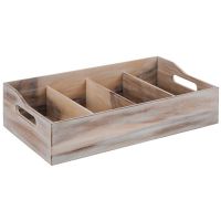 VINTAGE Besteckkasten - 51 x 28 x 14,5 cm - Akazienholz href=