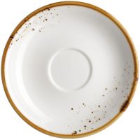 PINTAR Espresso-Untertasse - (Ø 13 cm) - Weiß mit braunen Punkten href=