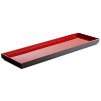 ASIA PLUS Buffettablett GN 2/4 - 53 x 16,2 x 3 cm, Melamin - Bordeaux/Schwarz href=