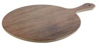 EICHE Servierplatte Ø 30 x 1,5 cm, Griff 12 cm, Melamin - Holzoptik href=