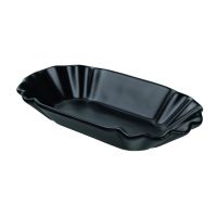 IMBISS Pommesschale - Größe 20 x 11 x 3,5 cm - matt schwarz href=