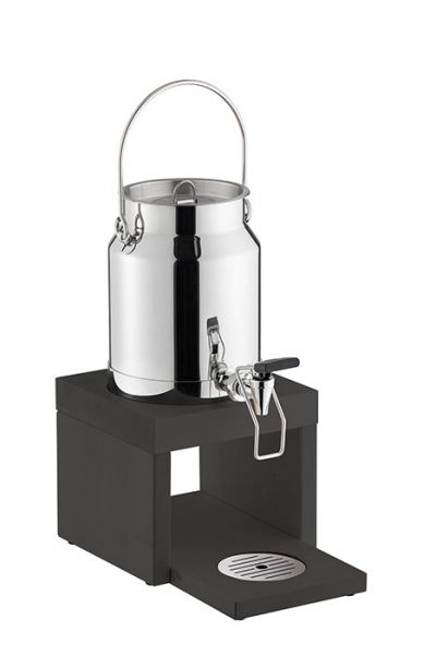 BRIDGE Milchdispenser - 3 Liter Edelstahl 18/8 - Schwarz - Buche