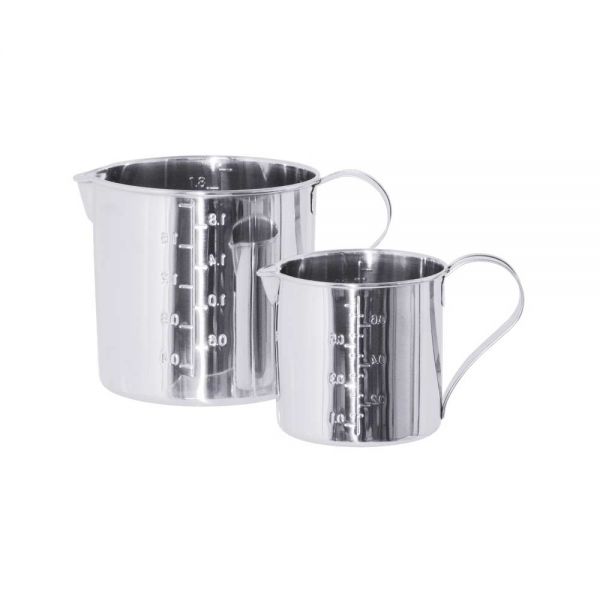 Messkanne CNS 18/10 - Ø 12 x 12 cm, Inhalt 1,3 l